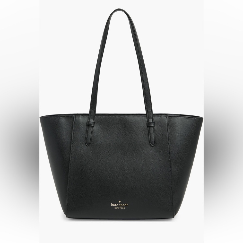 KATE SPADE BLACK LEATHER TOTE